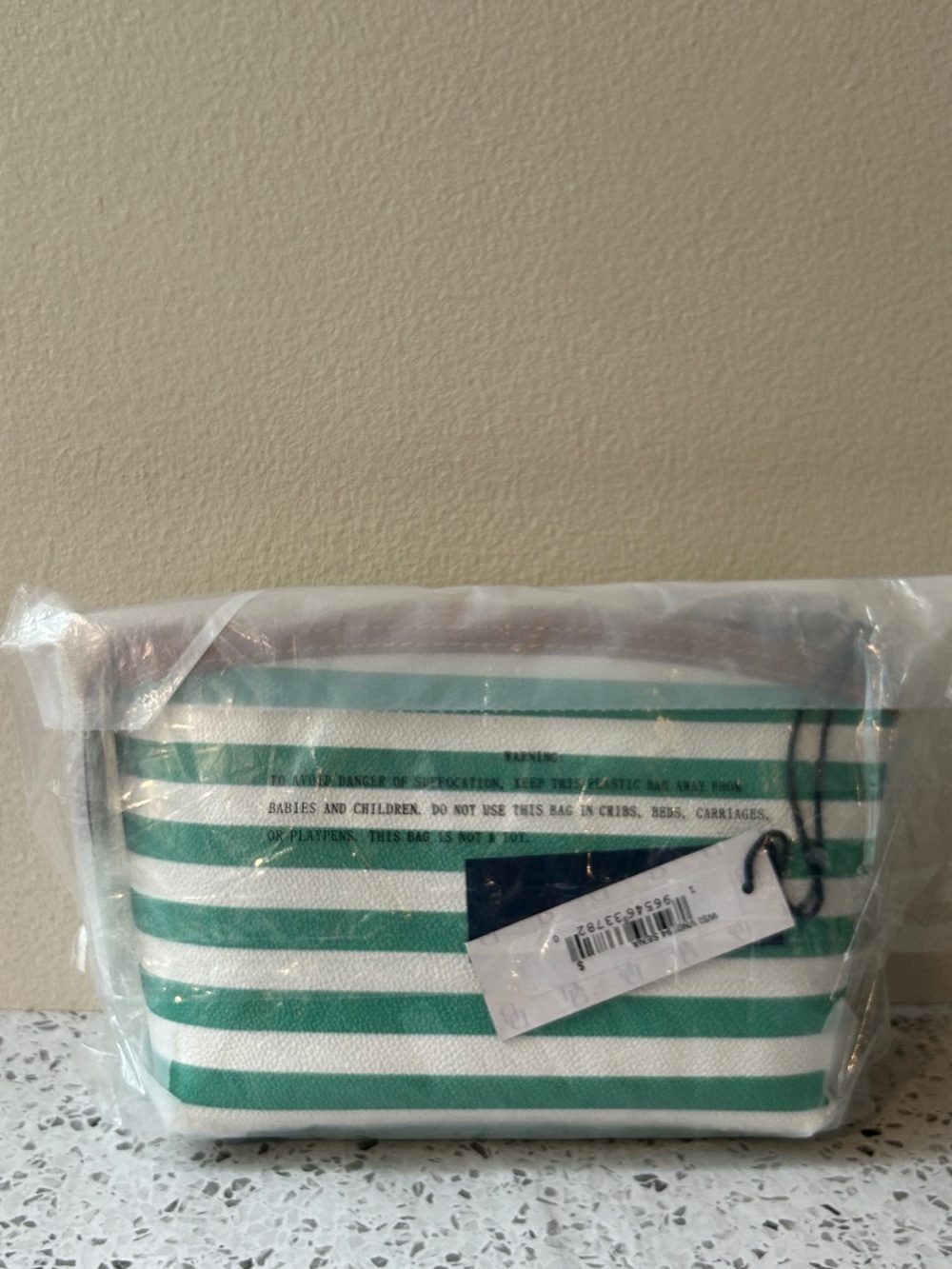 Dooney & Bourke Sullivan Cosmetics Bag  -   Blue and White Stripes